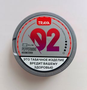 Жевательный табак TRAVA SLIM с ароматом PEPPERMINT ― Дымка невредимка