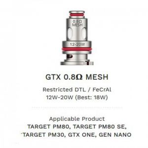 Испаритель Vaporesso GTX 0.8ohm Mesh ― Дымка невредимка